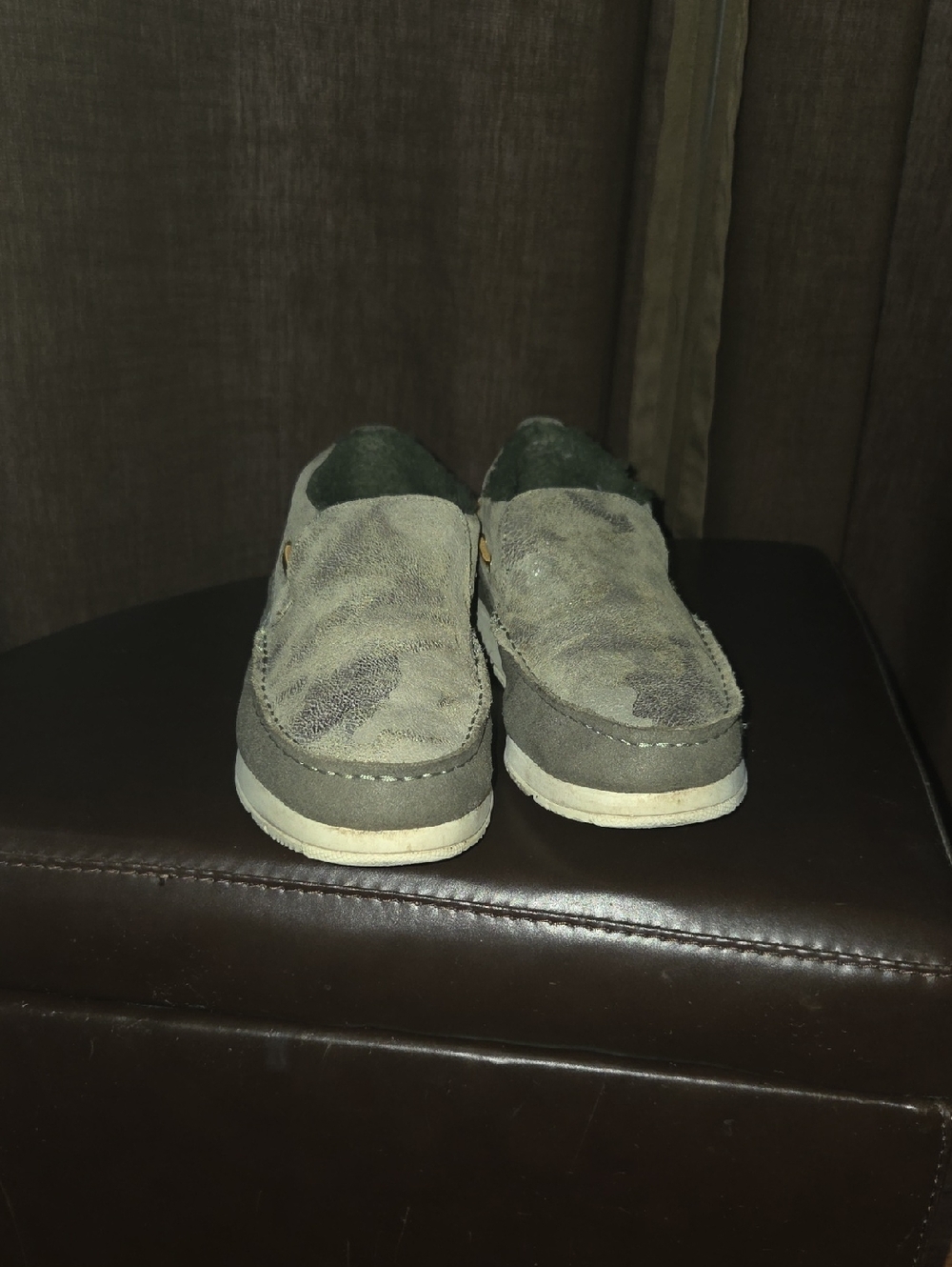 Sperry Women's Suede Slip-On Moccasins in Taupe